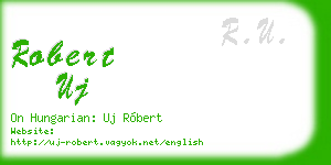 robert uj business card